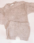 Oak Speckled Knit Set